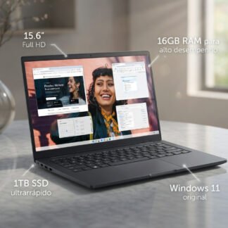 Notebook Dell Inspiron 15 i1300 A60P 15.6” Full HD 16GB RAM 1TB SSD Windows 11 Preto