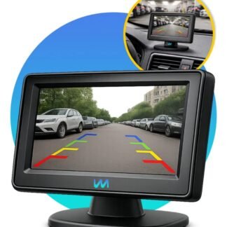 VisionDrive 4.3" – Monitor Veicular LCD Universal com Entrada AV | 12V/24V | Ideal para Câmera de Ré