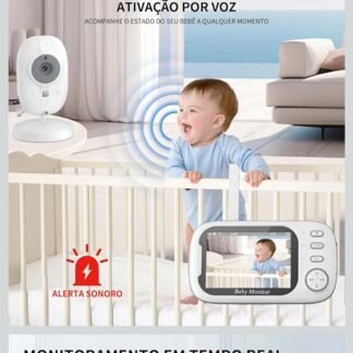 BabySafe Pro Vision – Babá Eletrônica WiFi com Tela LCD e Monitoramento Inteligente 360°